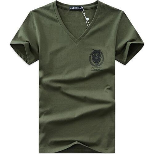 Summer Mens T Shirts Fashion Short Sleeve Owl Printed Men Tshirt Funny Mens Tee Shirts Tops Men T-shirt Cotton Casual tees