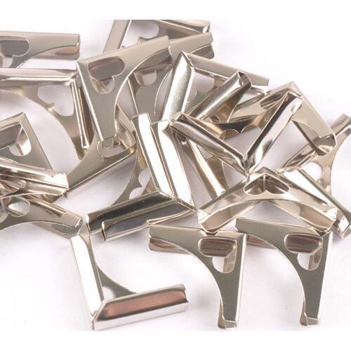 30Pcs Silver Heart Pattern Metal Corner For Box Albums Menus Book Corners Protector Diy Folders Crafts Decor22x22x4mm c1848