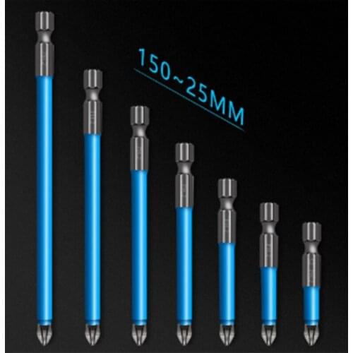 7Pcs Cross Bit Drill Head Screwdriver Bits Hand Tools Anti Slip Electric Hex Shank Magnetic Screwdriver Drill Bit