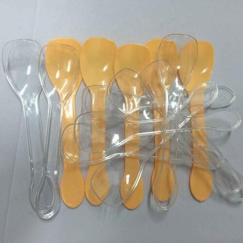 90pcs/lot Individually wrapped disposable plastic ice cream spoon thick transparent candy bar spoon