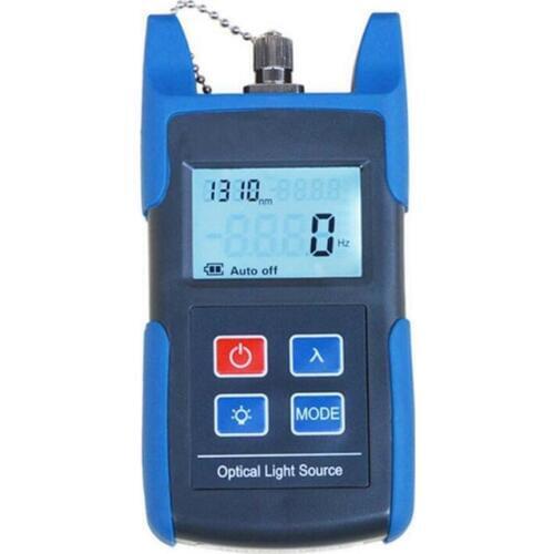 Fiber Optic Laser Light Source 1310 /1550nm Mini + -70~+10dBm/-50~+26dBm Meter High Sensitivity