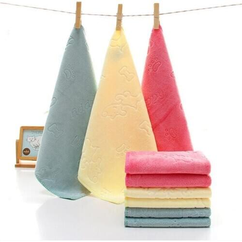 DelCaoFen 25*25 Microfiber Towel For Baby Soft Comfortable Baby Nursery Hand Towels Small Cute Childrens Things For Bathroom