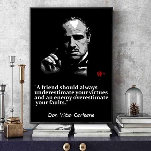 Tupac Shakur Godfather Figure Portrait Motivational Posters Prints Modern Wall Art Canvas Painting Wall Pictures for Living Room