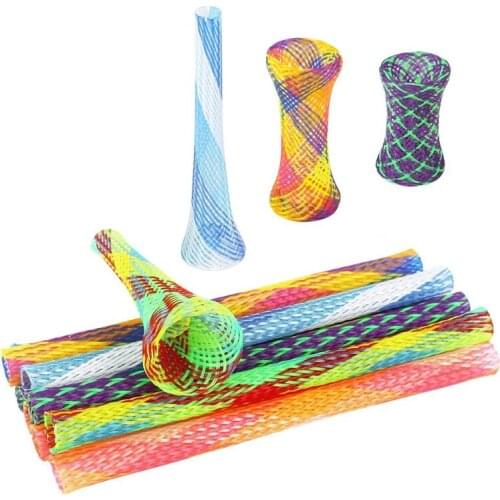 Pet Springs Cat Toy 25 PCS Colorful Cat Spring Sticks Folding Bouncing Nylon Mesh Spring Tube for Cat Kitten Pets