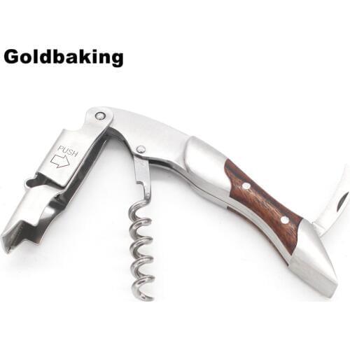 Goldbaking Professional Waiters Corkscrew Barware Corkscrew Wine Bottle Opener and Foil Cutter