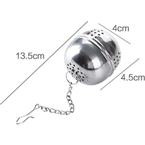 Stainless Steel Tea Strainer Mesh Infuser Tea Filter Net Infusor Round With Chain tea Stretch Herbal Flower Sphere Locking Ball