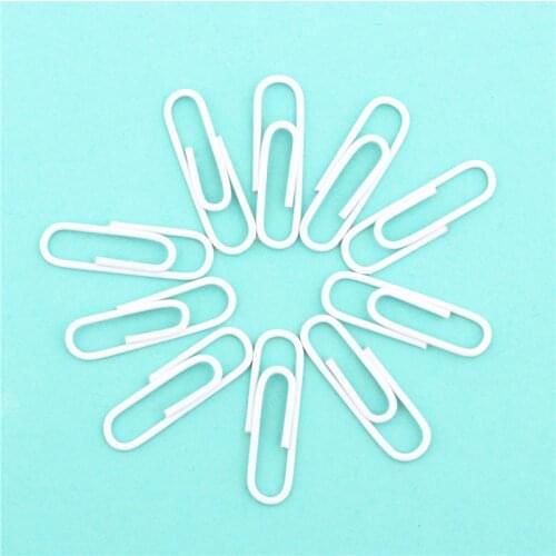 Good Quality White 28/33/50mm Notebook Bookmark binder Paperclips Accessories Paper Clips Binding Office Stationary Supplies