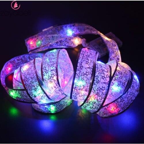 4m LED Ribbon Light String Garland Light Christmas Wedding Party Bedroom Fairy Lights Decorative Battery Powered Lighting