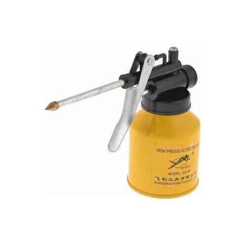 3.3" Long Nozzle Metallic Bottle High Pressure Feed Oil Gun Dark Yellow