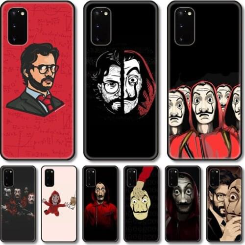 TV money heist Phone Case For Samsung Galaxy Note S21 20 10 9 E Lite UW Ultra 5G PRO Black Shell Cover