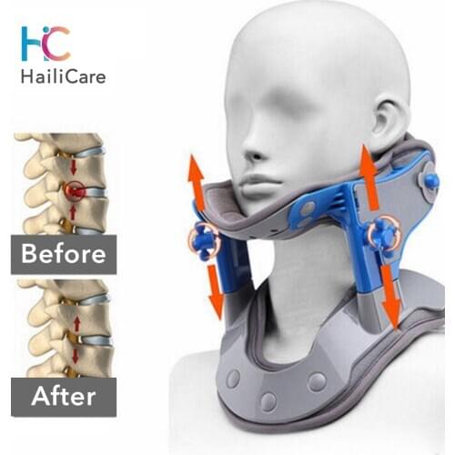 Adjustable Heating Cervical Neck Traction Device Neck Stretcher Spine Corrector Neck Support Brace Orthosis Back Pain Relief