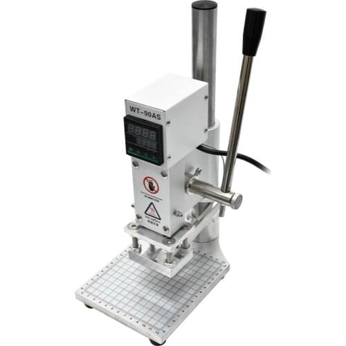 WT-90AS Small Manual Hot Foil Stamping Guide Bronzing Machine for PVC Skin and Paper Card Stamping and Stamping 220v / 110v