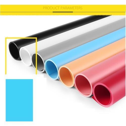 1*2m Photography Backdrop Solid Color Matte PVC Background Plate Photography Backdrop Background Cloth Waterproof Anti-wrinkle