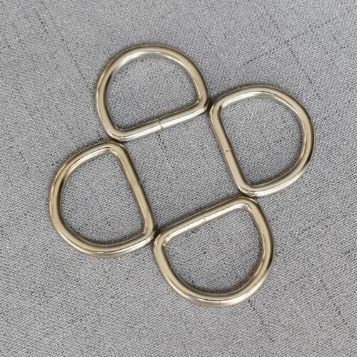 10 Pieces 25mm Silver Metal DIY Adjustable Rectangle D Ring Belt Ribbon Buckle For Bag Cat Collar Dog Collar Buckles Accessories
