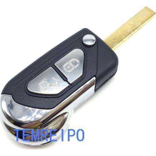 10pcs/lot 2 button flip remote car key shell blade with groove for Citroen c1 c2 c3 c5 c4l car