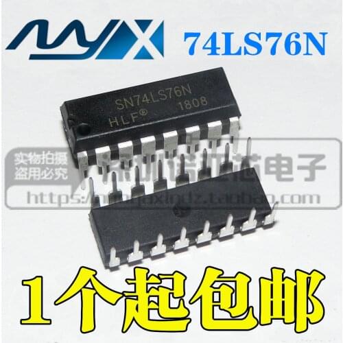 10pcs/lot New 74LS76 HD74LS76AP SN74LS76N DIP16 Clear Dual J-K Flip Flops