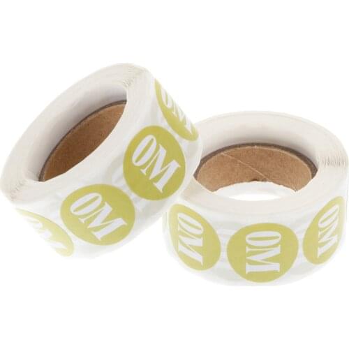 2 Rolls Paper Self-Adhesive Size Labels Clothes Tags Month Size Printed Label