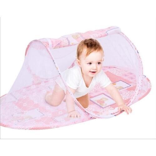 200pcs Child Portable Baby Bed Crib Folding Mosquito Net Baby Crib Mosquito Net Children Crib Mosquito Netting 0-36 Months