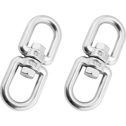 2X 304 Stainless Steel Marine Boat Anchor Swivel Shackle - Double Shackle