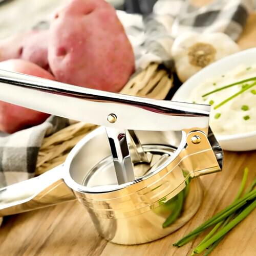 3 In 1 Stainless Steel Potato Ricer Masher Puree Fruit Vegetable Press Maker Kitchen Cooking Gadgets Silicone Grip Handle