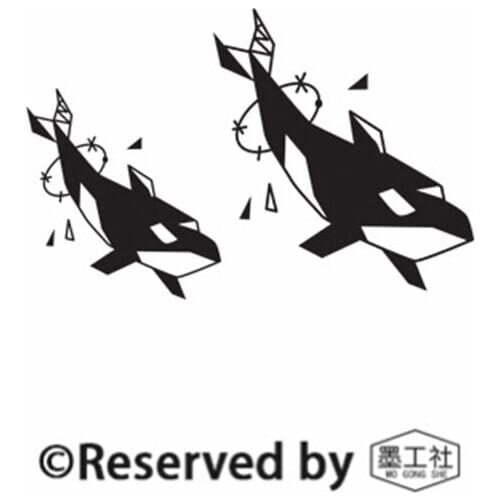 5 pcs Original tattoo sticking sun totem coconut tree hand-painted lotus whale waterproof and durable