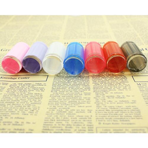 9 Colors New Design 1PCS/Lot 2.8CM DIY Jelly Nail Art Stamping Clear Soft Silicone Stamper Scraper Plate Set SKP0214