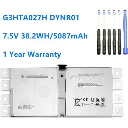 DYNR01 Laptop Battery For Microsoft Surface Pro 4 12.3" Tablet G3HTA027H 7.5V 38.2WH 5087mAh