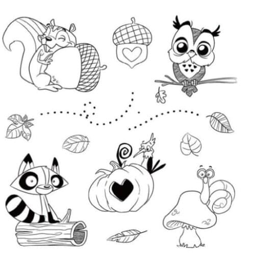 Squirrel bird snail Transparent Clear Silicone Stamp/Seal for DIY scrapbooking/photo album Decorative clear stamp A1349