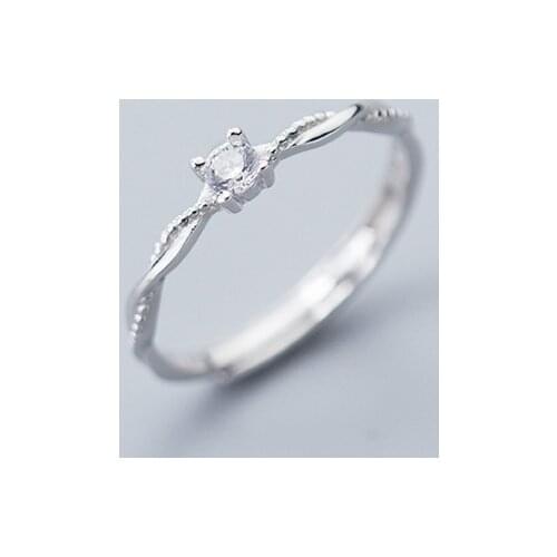 Colusiwei Luxury Sparkling Wedding Finger Ring Adjustable Free Size Rings Authentic 925 Sterling Silver Fashion Clear CZ Jewelry