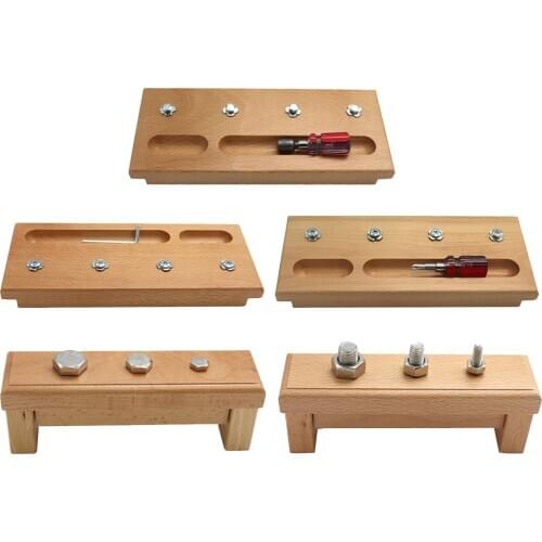 Montessori Screw Driver Board Toys, Basic Skills Early Learning Toys, Preschool Classroom Sensory Toys for Kids Toddlers