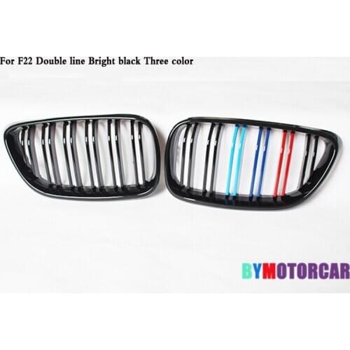 Two line ABS and Carbon fiber Coloer Grille Fit For BMW 2-Series F22 F23