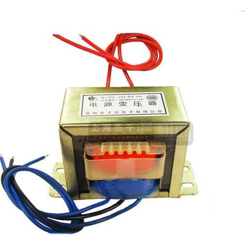 80W EI Ferrite Core Input 220V 50Hz Vertical Mount Electric Power Transformer Output Voltage