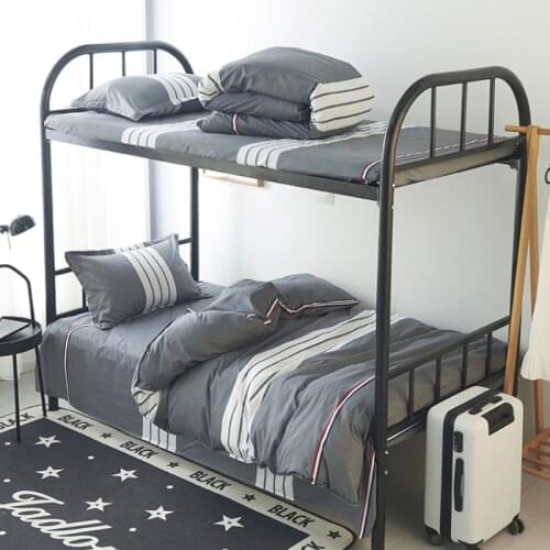 4pcs School Student Dormitory Quilt Cover Bed Sheet Spring Bed Quilt Cover Plush Bedclothes Bedding With Pillow Case Set Y118