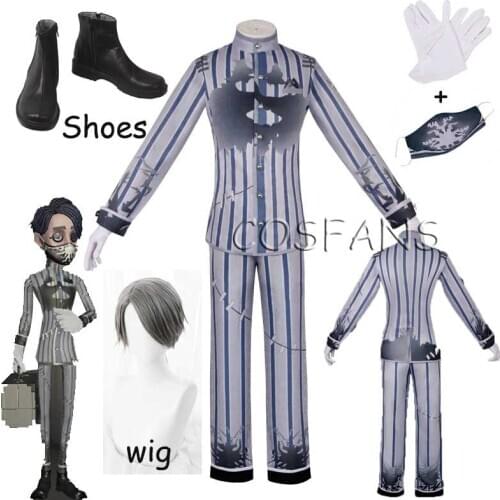 Game Identity V Survivor Embalmer Doctor Rorschach Aesop Carl Cosplay Costumes Adult Fancy Suit Halloween Carnival Uniform wig