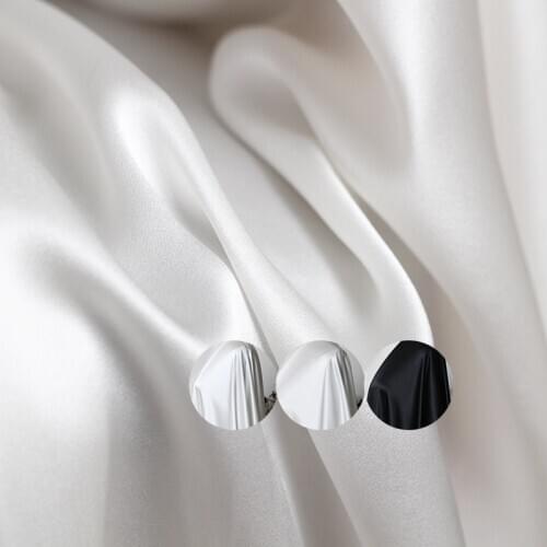 Red Raspberry 21momme Black White Silk Satin Fabrics 100%Silk Material Summer Women Dress Shirt Sewing Cloth Tailor Freeshipping