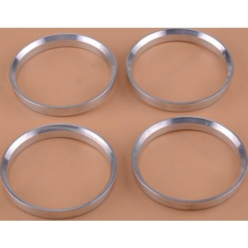 4Pcs Left Right Front Rear Aluminum Alloy Wheel Spacer Hub Centric Rings 71.6mm OD to 66.1mm ID