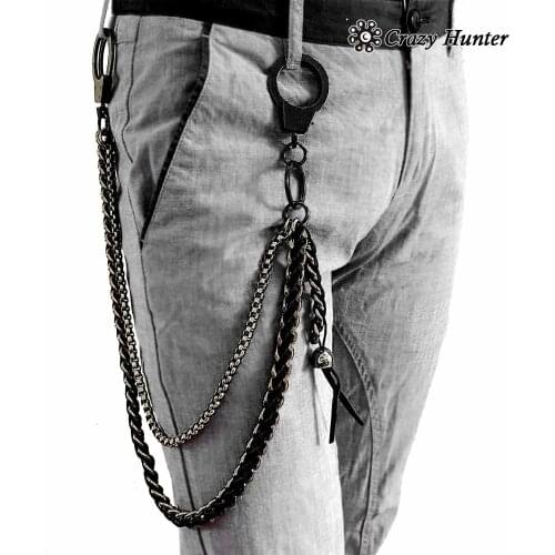 Metal Hip Hop Rock Keychain Wallet chain for Punk Pants Trousers