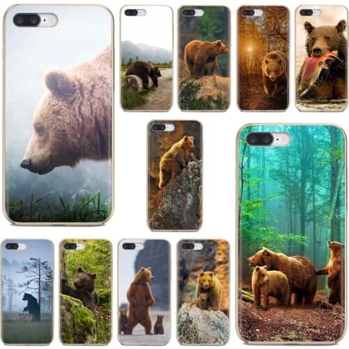 For Huawei Honor 6 6A 7 7X 7A 7C 8 8C 8X 9 9X 10 10i 20 Lite Play Pro Phone Soft Cover Lonely Alaska Brown Bear