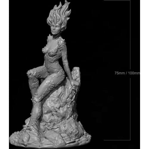 1/24 75mm 1/18 100mm Resin Model Kits Stone Woman Gril Unpainted No Color RW-142