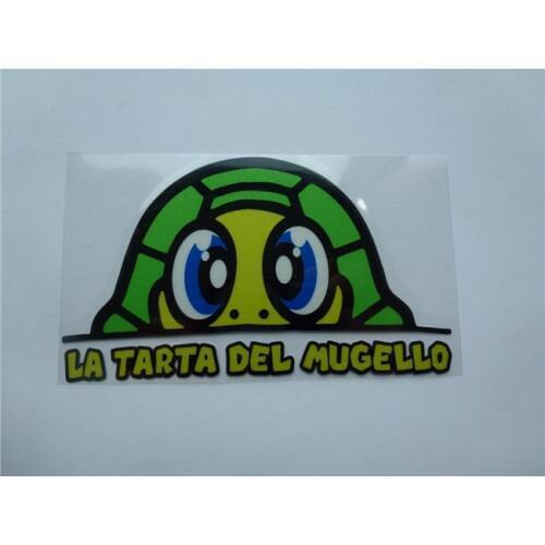 Motorsport Turtle " la tarta del mugello" sticker motorcycle racing helmet sticker motocross decals reflective automobiles