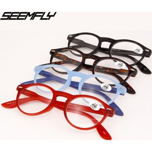 Seemfly Round Frame Ultralight Reading Glasses Men Women Fashion Hyperopia Presbyopic Eyeglasses Male Goggle +1.0 2.5 3.0 3.5