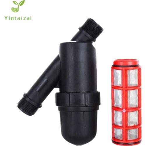3/4" 1" Male Thread Y Plastic Screen Filters With Screen Elements Used To Protect Micro Drip Irrigation Tools K102
