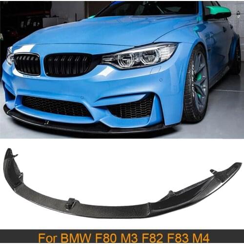For BMW F80 M3 F82 F83 M4 2014 - 2019 Car Front Bumper Lip Splitters Sedan Coupe Convertible Car Bumper Lip Spoiler Carbon Fiber