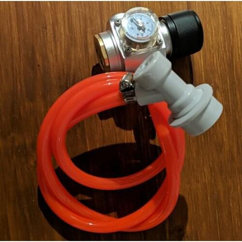 Home Beer Gas Line Assembly, 5/16" PVC Gas Carbonation Hose,0-90psi Co2 Regulator With Ball Lock&Clamps For Co2 Gas Bottle
