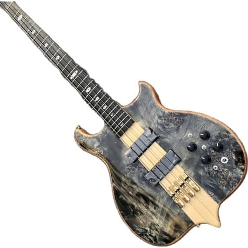 Made Exclusively. Pop Maple 4 String BassElectric Guitar, Neck Through The Body, Ebony Fingerboard Active Pickup Bass, Free Del