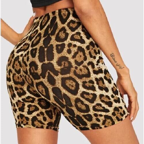 ATHVOTAR Fashion High Waist Sport Shorts Women Fitness Women Shorts Push Up Casual Snake Print Stretchy Sexy Outdoor Gym Clothin