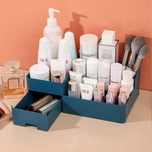 Cosmetic Makeup Organizer Cosmetic Storage Box Drawer Organizer Desktop Sundries Jewelry Nail Polish Container Large Capacity