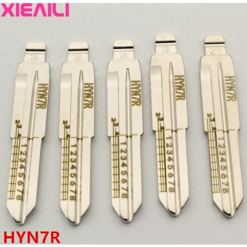 XIEAILI 50Pcs NO.29 HYN7R Engraved Line Key Blade Scale Shearing Teeth Uncut Key Blade For Hyundai Sonata For Kia S604
