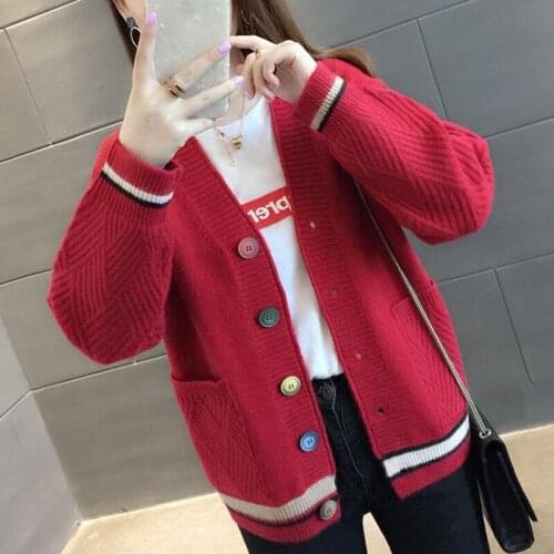 Spring Autumn Sweater Cardigan Jackets Female Casual Cardigan Coats Women Single-breasted Sweaters Jacket Pocket Cardigans Tops