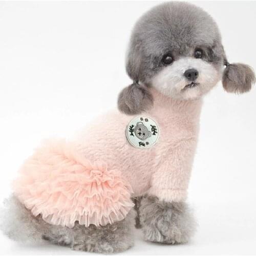 Winter Cat Tutu Small Dog Dress Chihuahua Yorkshire Terriers Puppy Costumes Pomeranian Shih Tzu Poodle Bichon Schnauzer Clothes